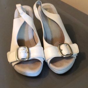 White wedges sandals
